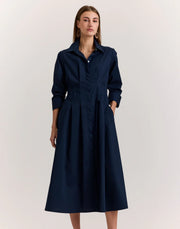 Hinson Wu 1611339 Navy 3/4 Slv Martina Dress