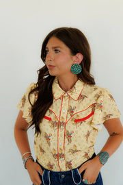 Howdy Hanny HH2728 Prairie Gold Flutter Sleeve