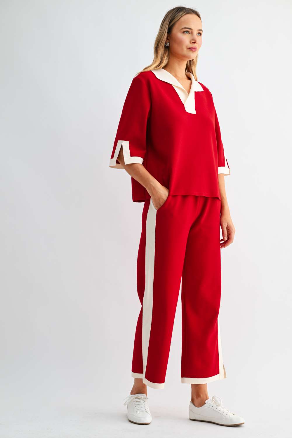 Joh 56201K Katherine Red Top
