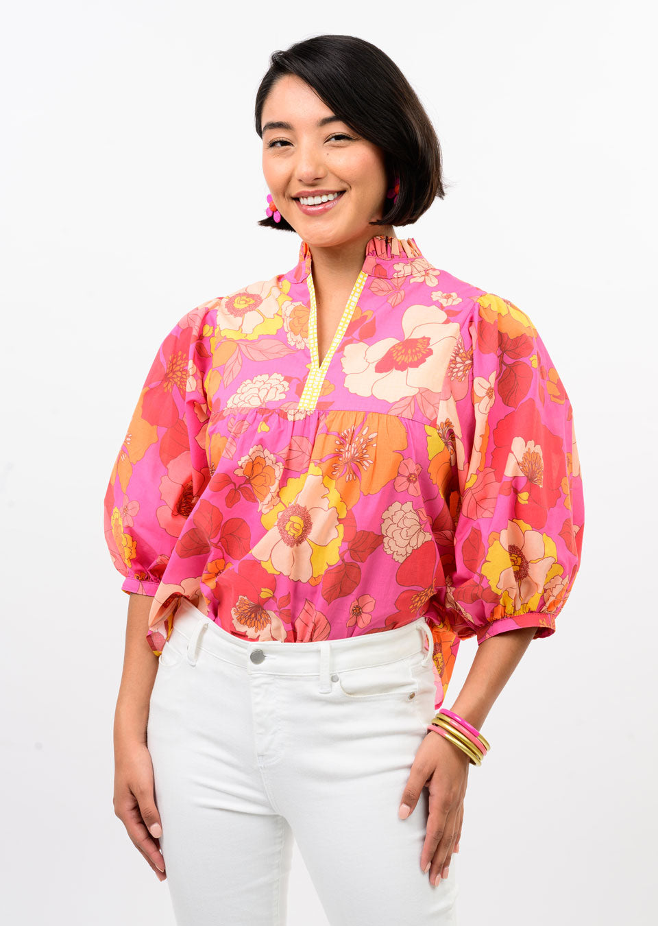 Ivy Jane 650469 Hot Pink Full Bloom Top
