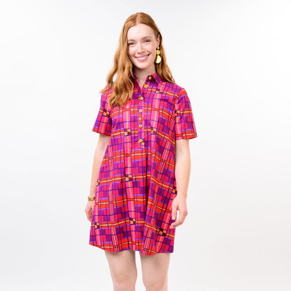 Ivy Jane 72671 Plaid Shift Dress