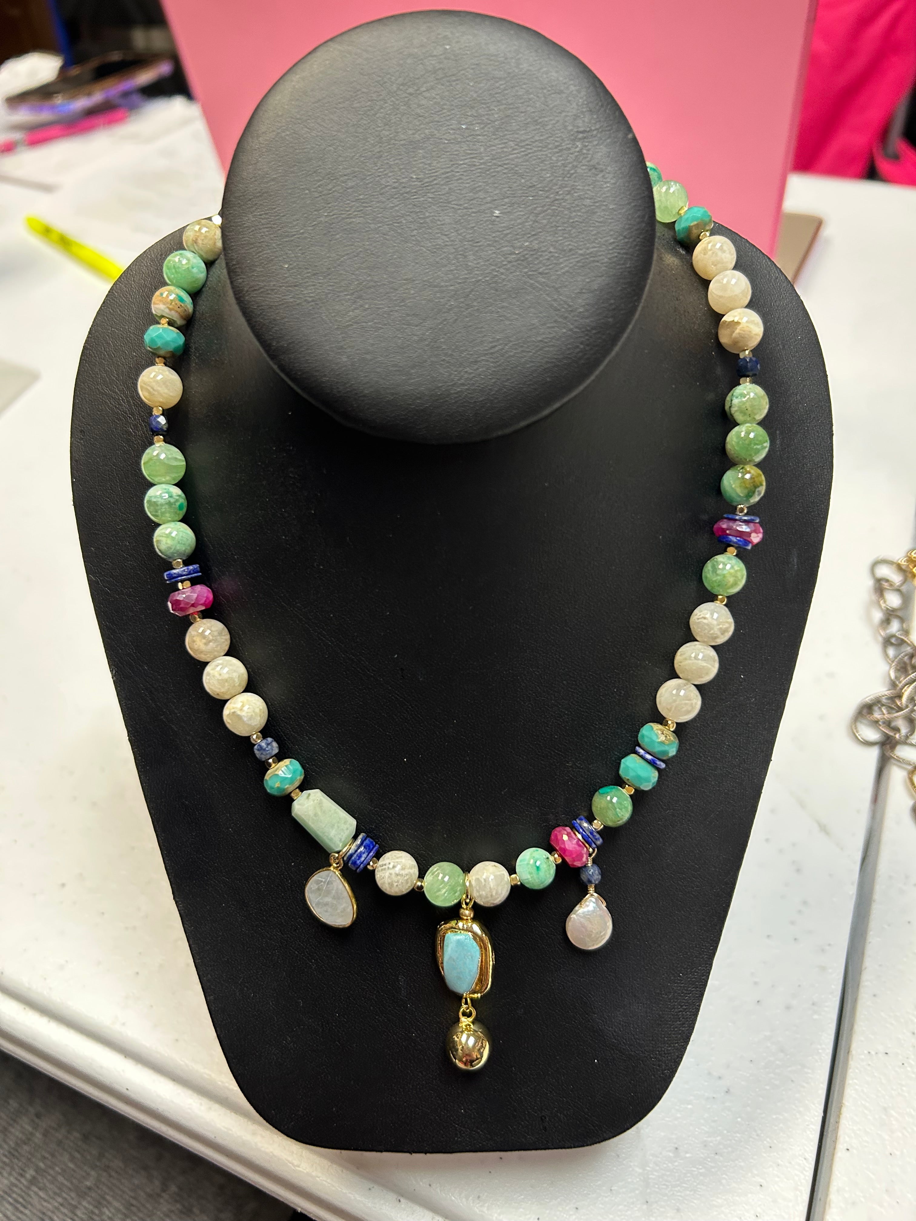 Michele Busch NW-26-16 Green Moonstone
