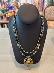Michele Busch NW-25-115 Horse Coin Mink Mica Bronze Hematite Prehinite