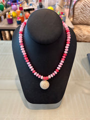 Michele Busch NW-26-53 Pink Gold Round Drop