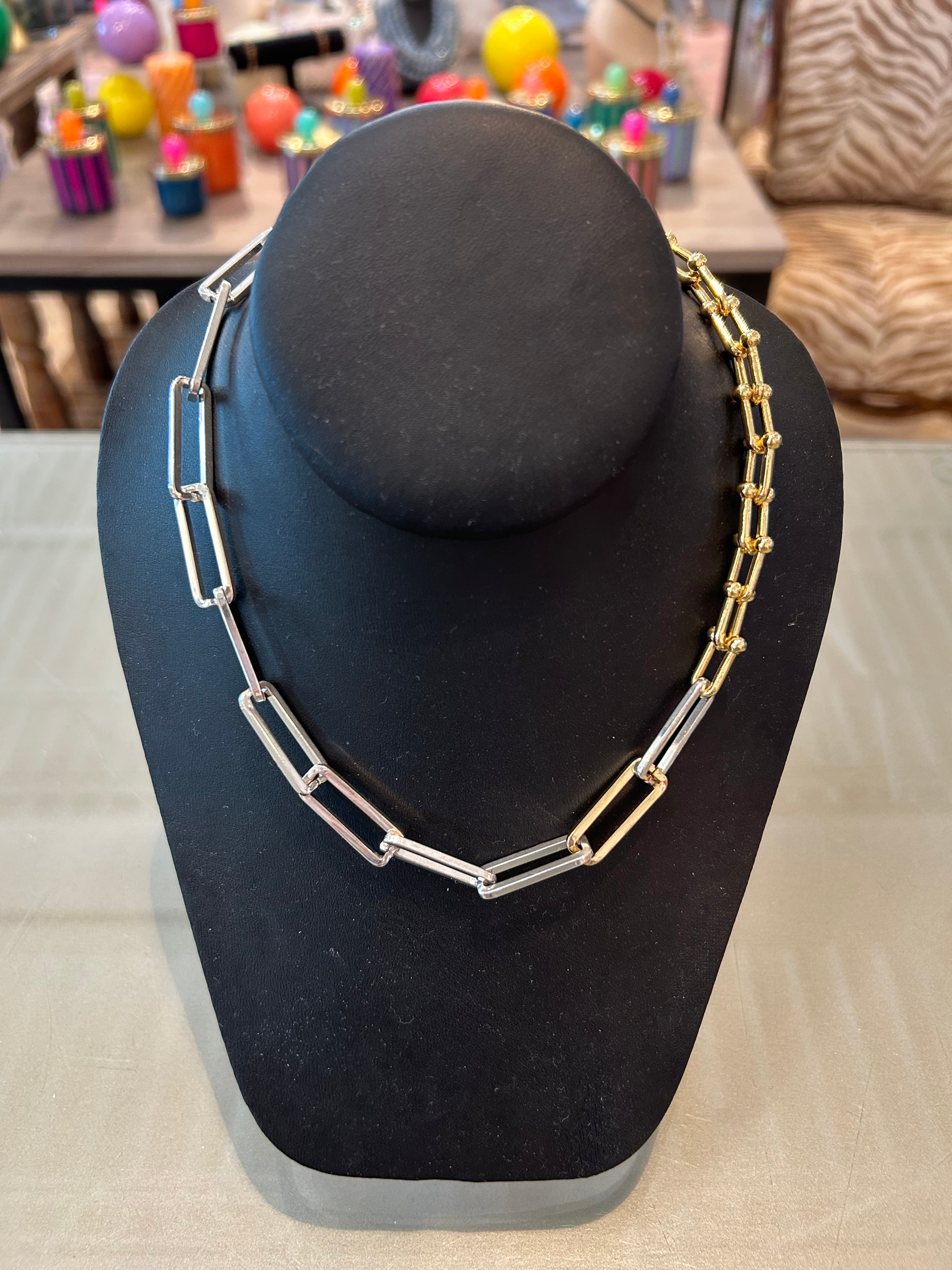 Michele Busch NW-22-41 Mixed 14k Gold Plated and Silver Plated Chain