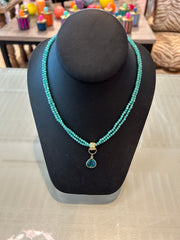 Michele Busch NW-26-31 2 Strand Aqua Bezel