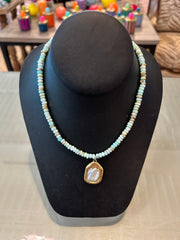 Michele Busch NW-26-33 Opal Aqua Cream Pearl