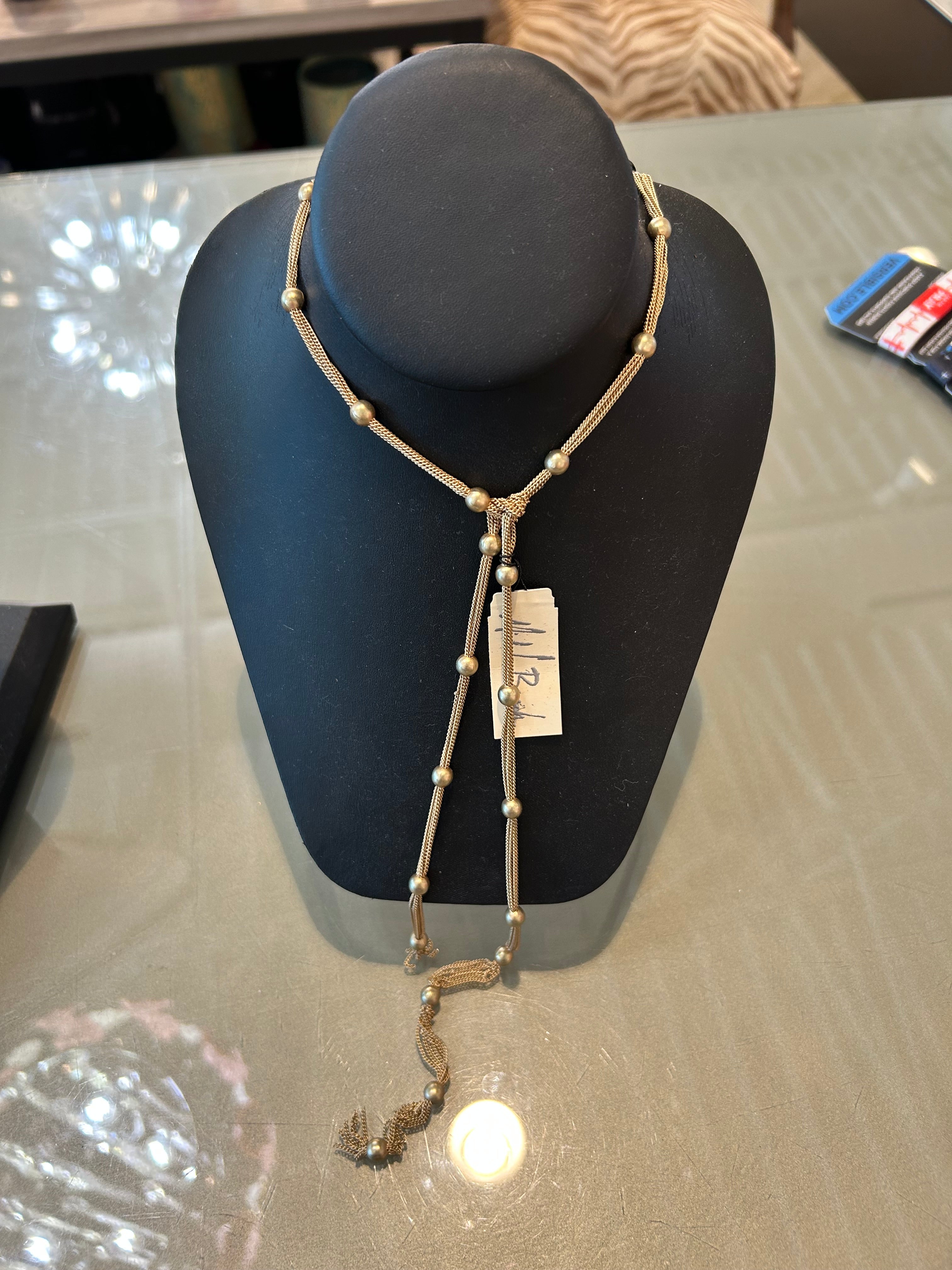 Michele Busch NW-25-106 Matte Gold Lariat Chain