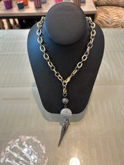 Michele Busch NW-24-120 Gunmetal Heart 2 Tone Chain