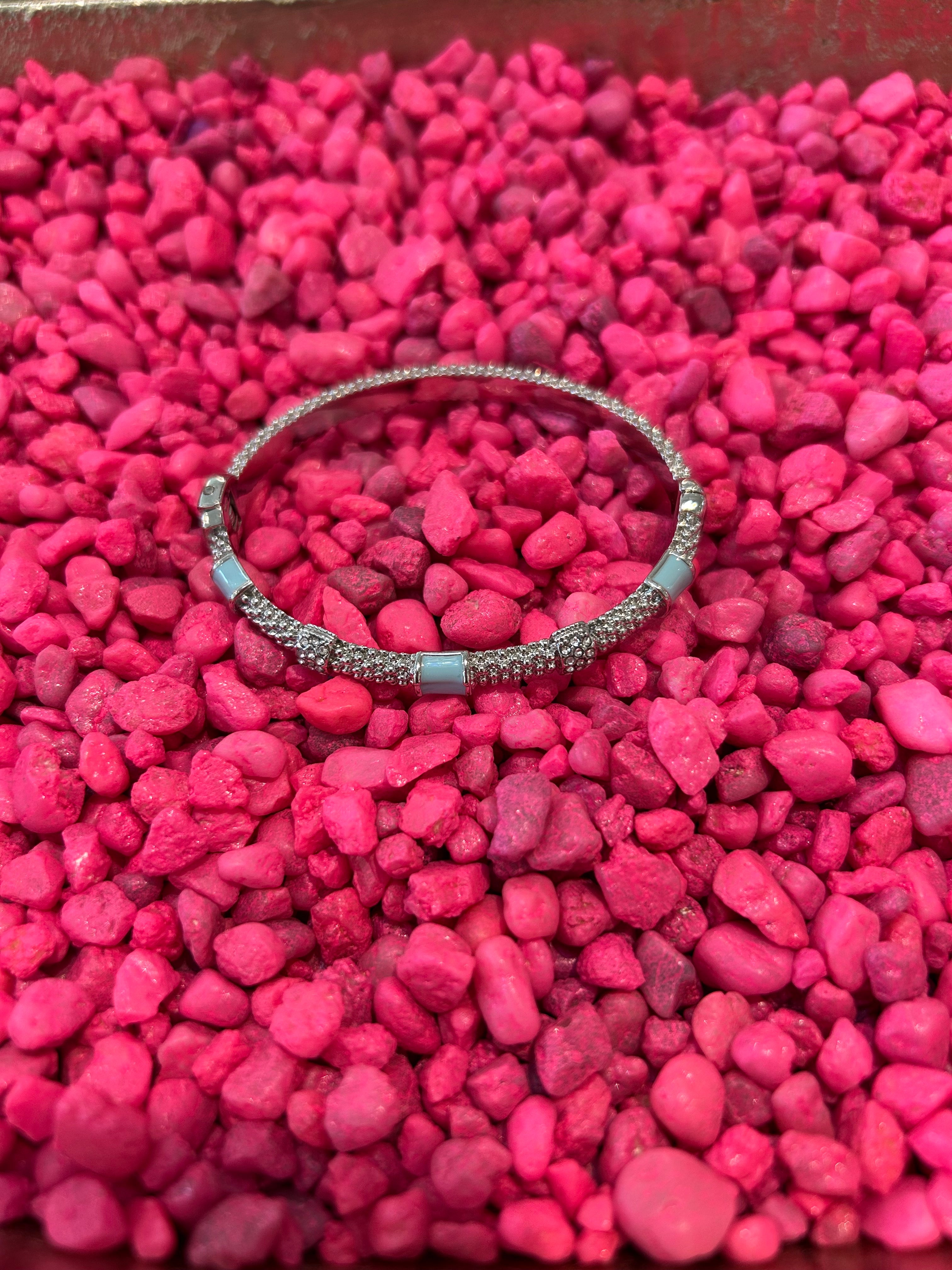 Mustard Seed Blue Silver Clasp Bracelet