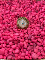 Mustard Seed Circle Mother of Pearl Ring