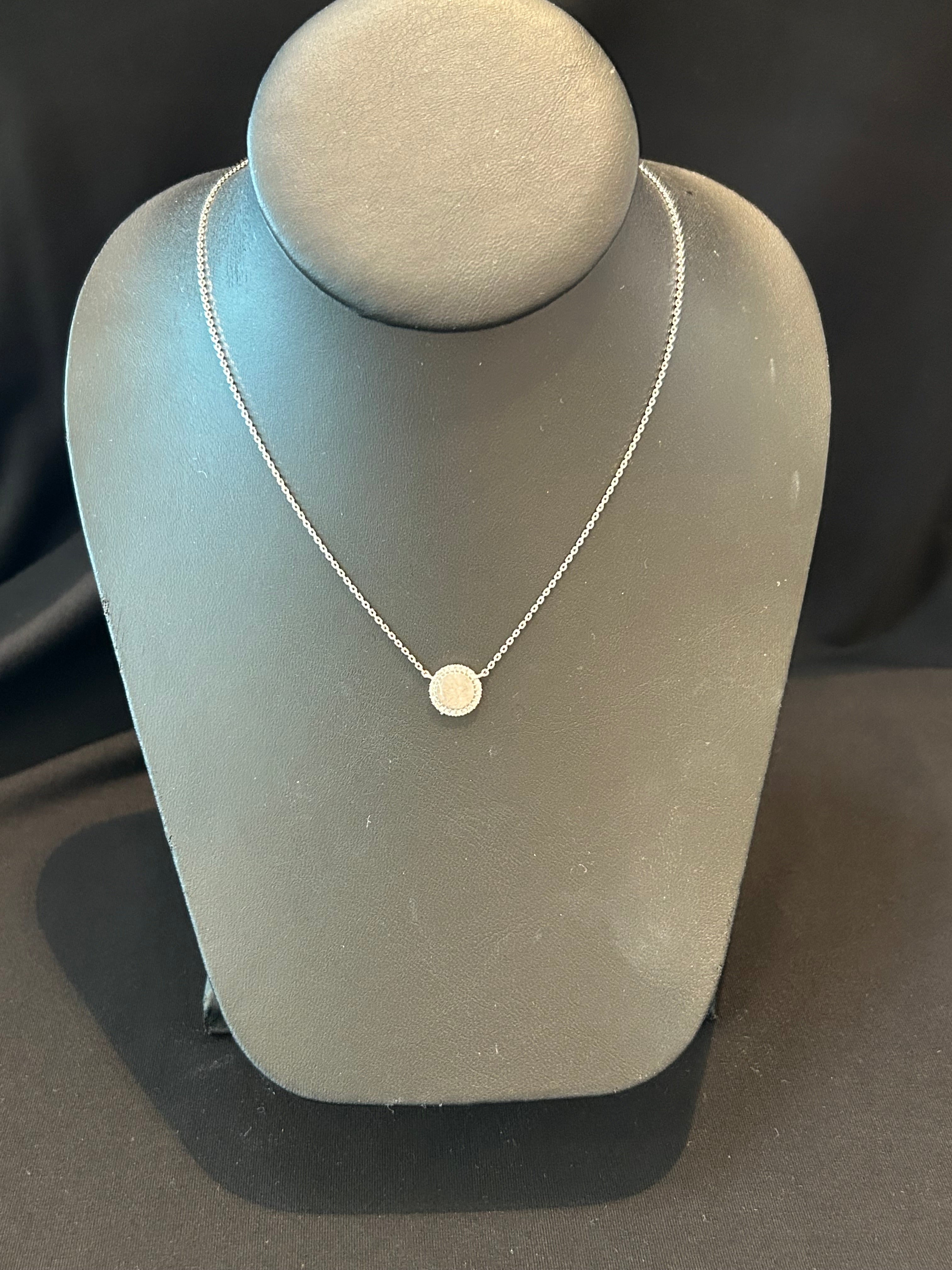Mustard Seed Crystal Circle Layering Necklace