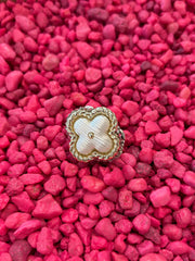 Mustard Seed Clover Mother of Pearl Ring