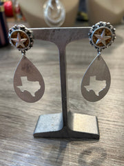Mustard Seed Silver Texas Teardrop Earring
