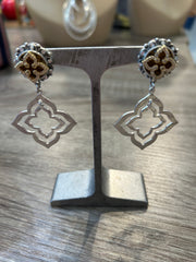 Mustard Seed Silver Flower Dangle Earring