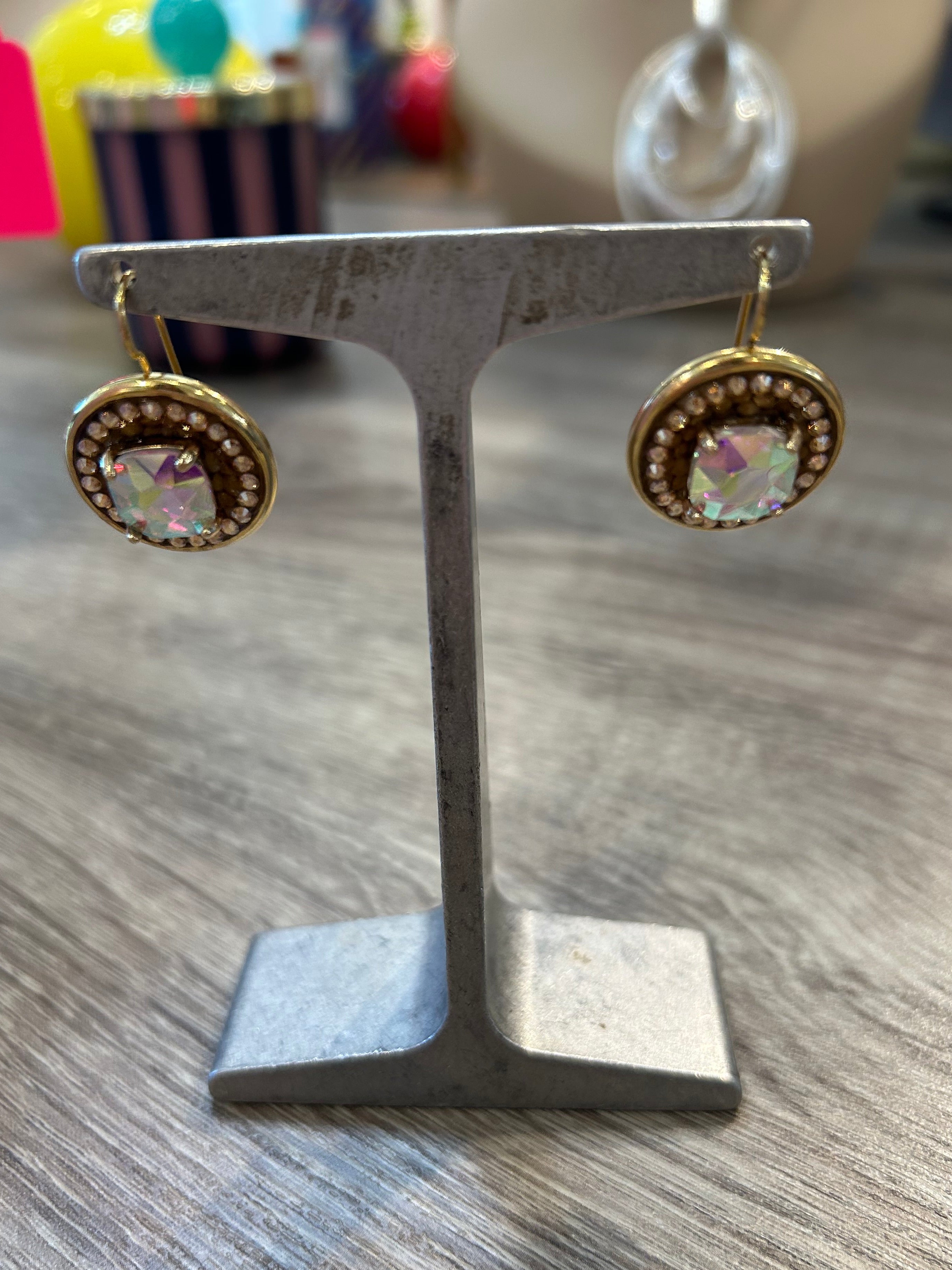 Mustard Seed Iridescent Gem Classic Earring