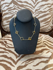 Mustard Seed Tortoise Clover Layering Necklace