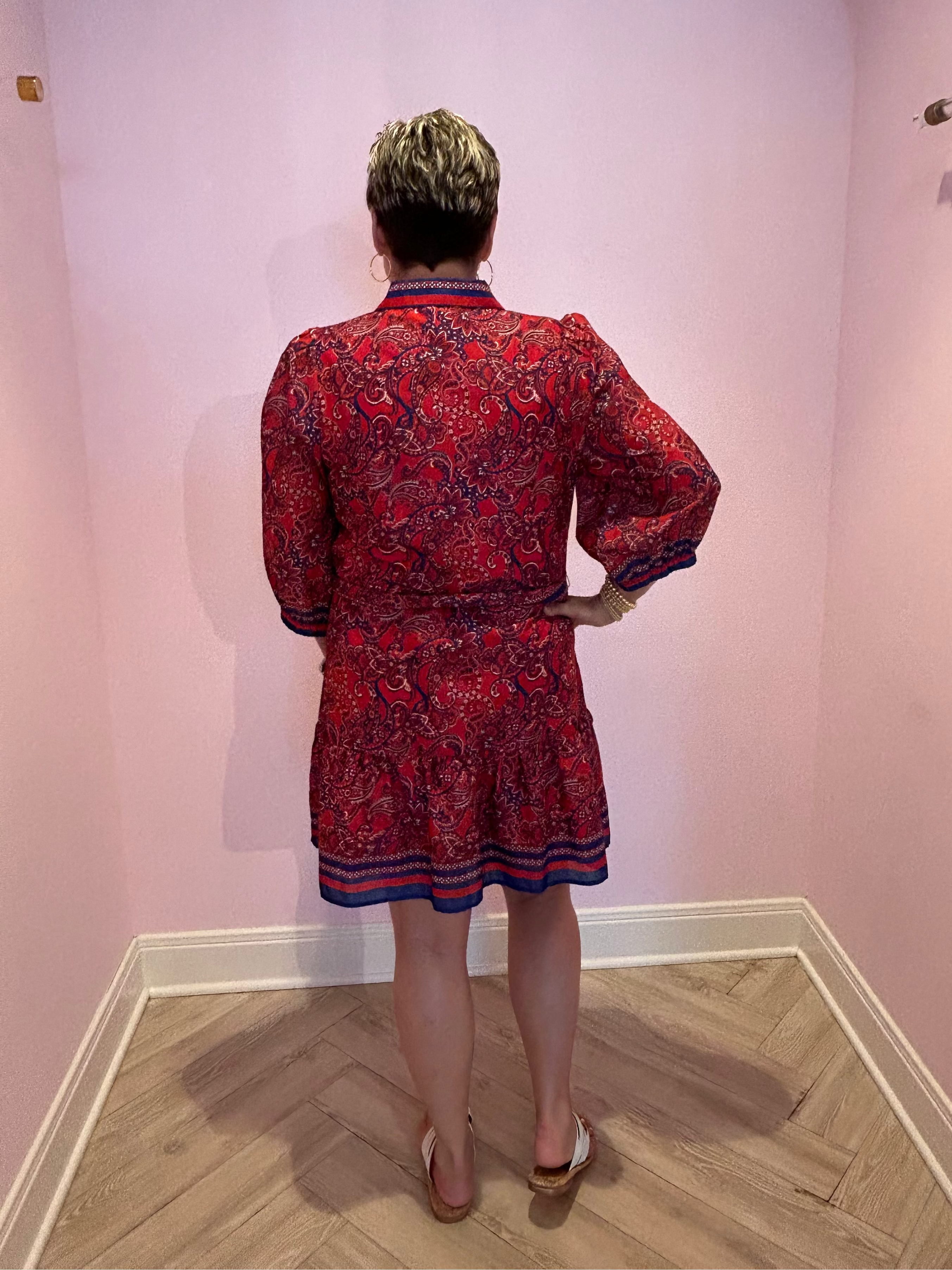 Joy Joy 78F4928-1 Liberty Paisley Shirt Dress