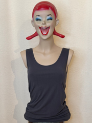 OVF BT-01 Bamboo Tank Top in Charcoal (One Size)