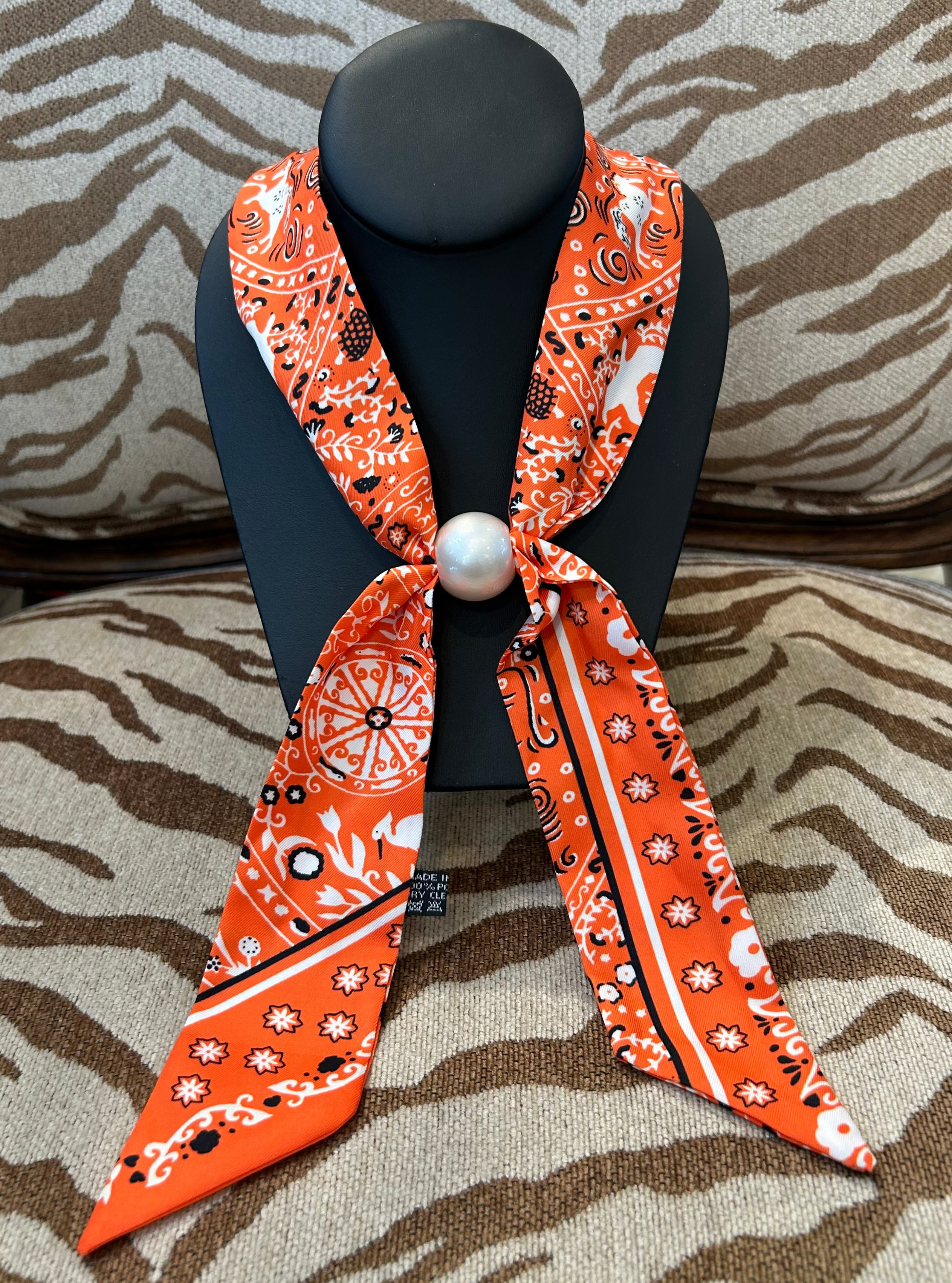 Studio G Scarf With Pearl - Horse Bandana