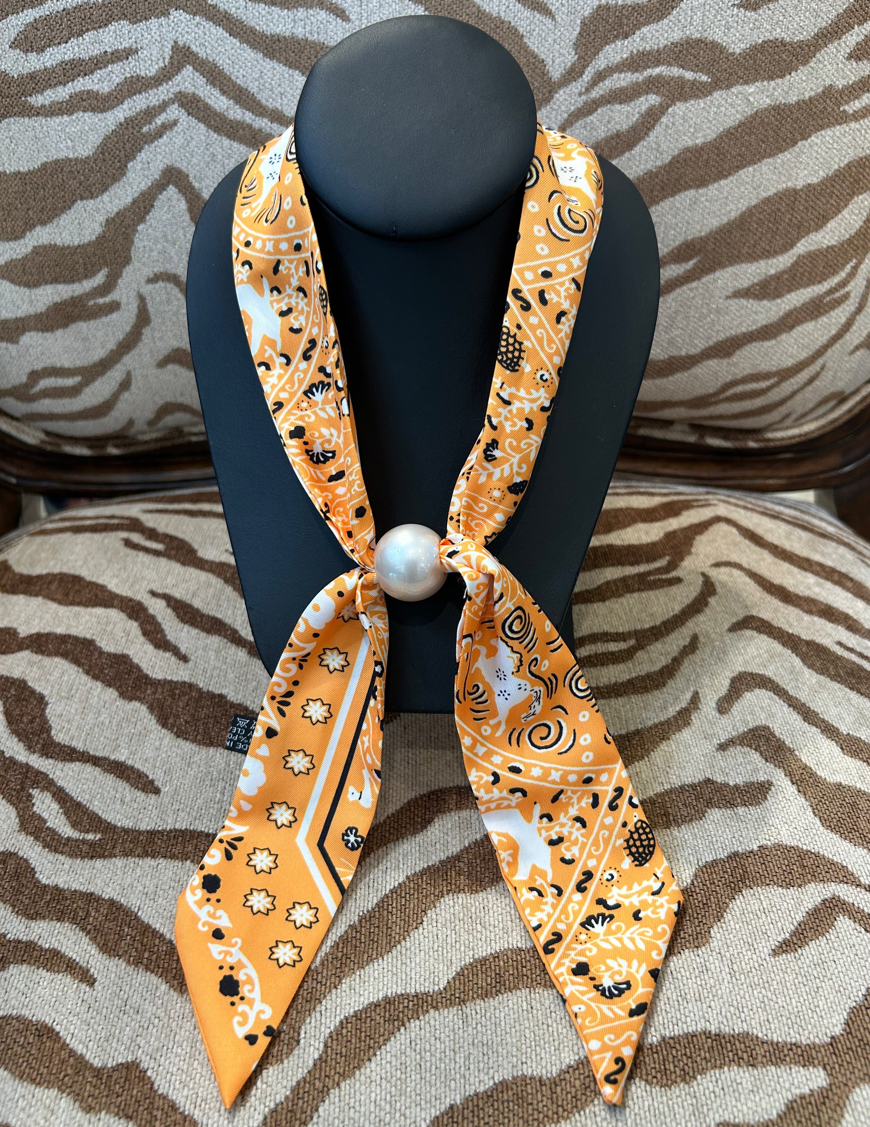 Studio G Scarf With Pearl - Horse Bandana