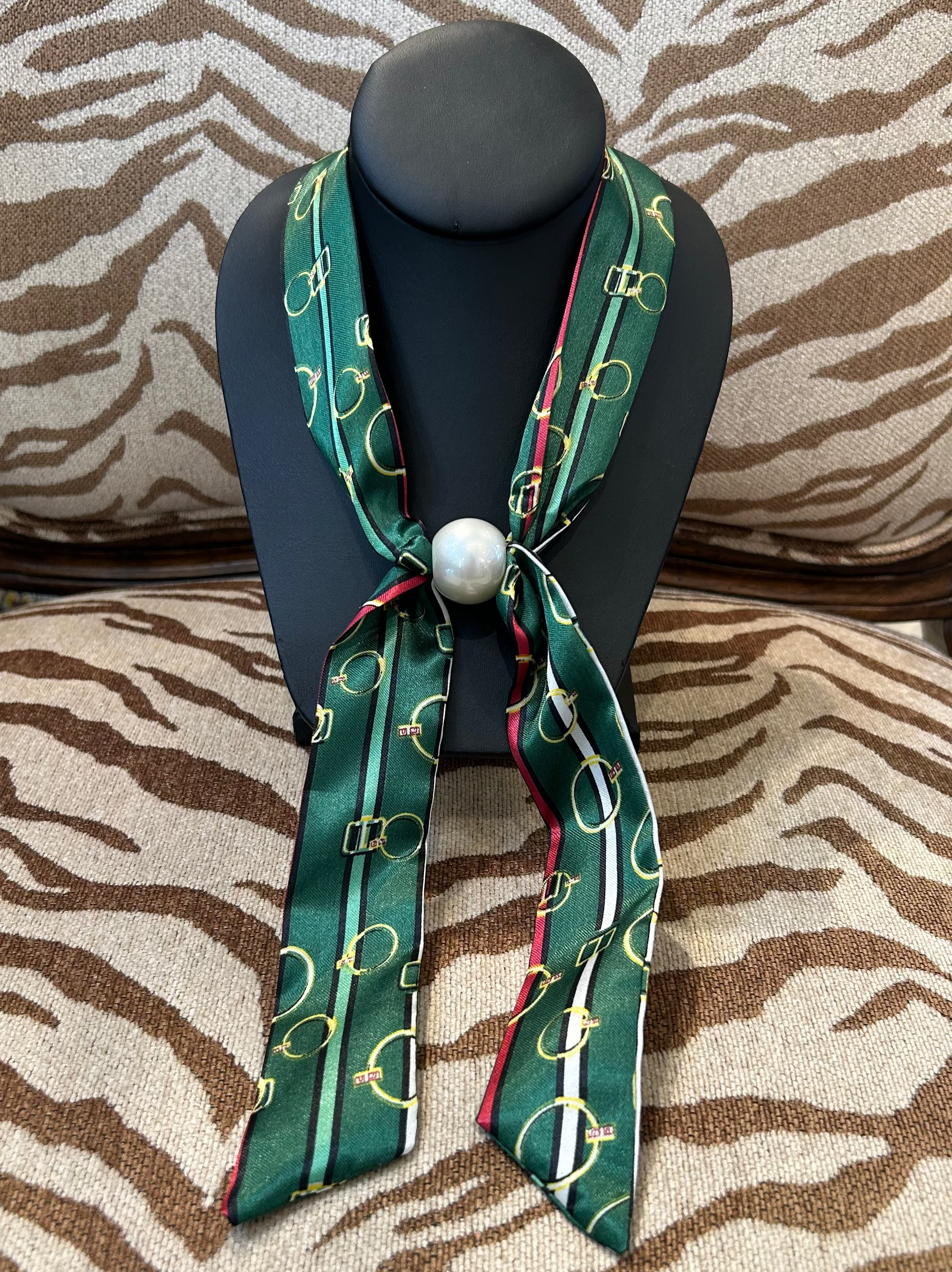 Studio G Scarf With Pearl - Horse Bit