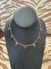 TOVA Multi Cross Necklace in Midnight Express