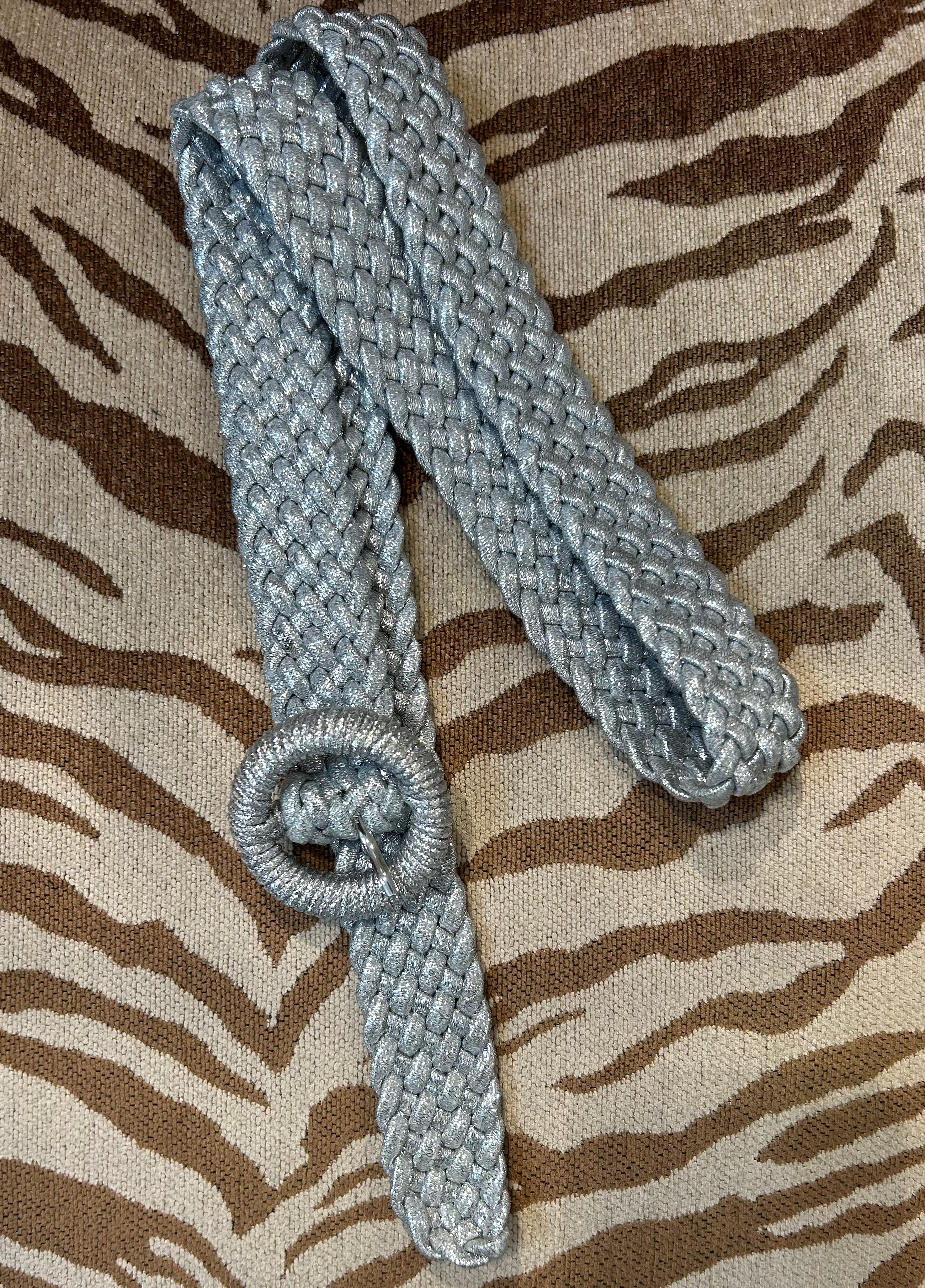 Misc Silver Woven Belt
