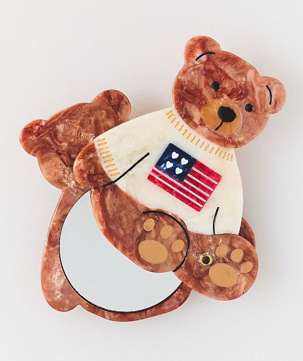 Solar Eclipse Compact Mirror Bear