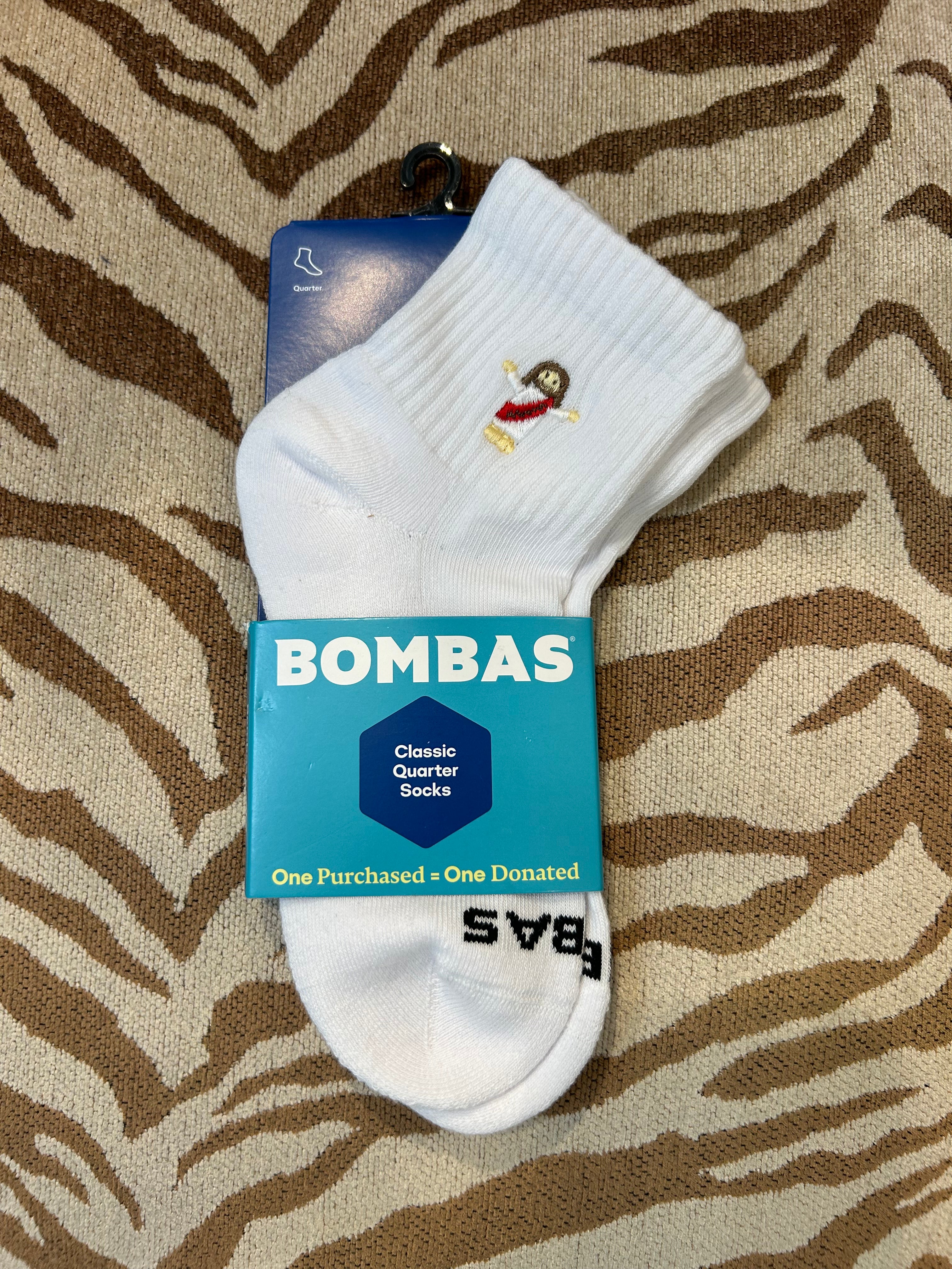 Bombas Embroid Quarter Sock
