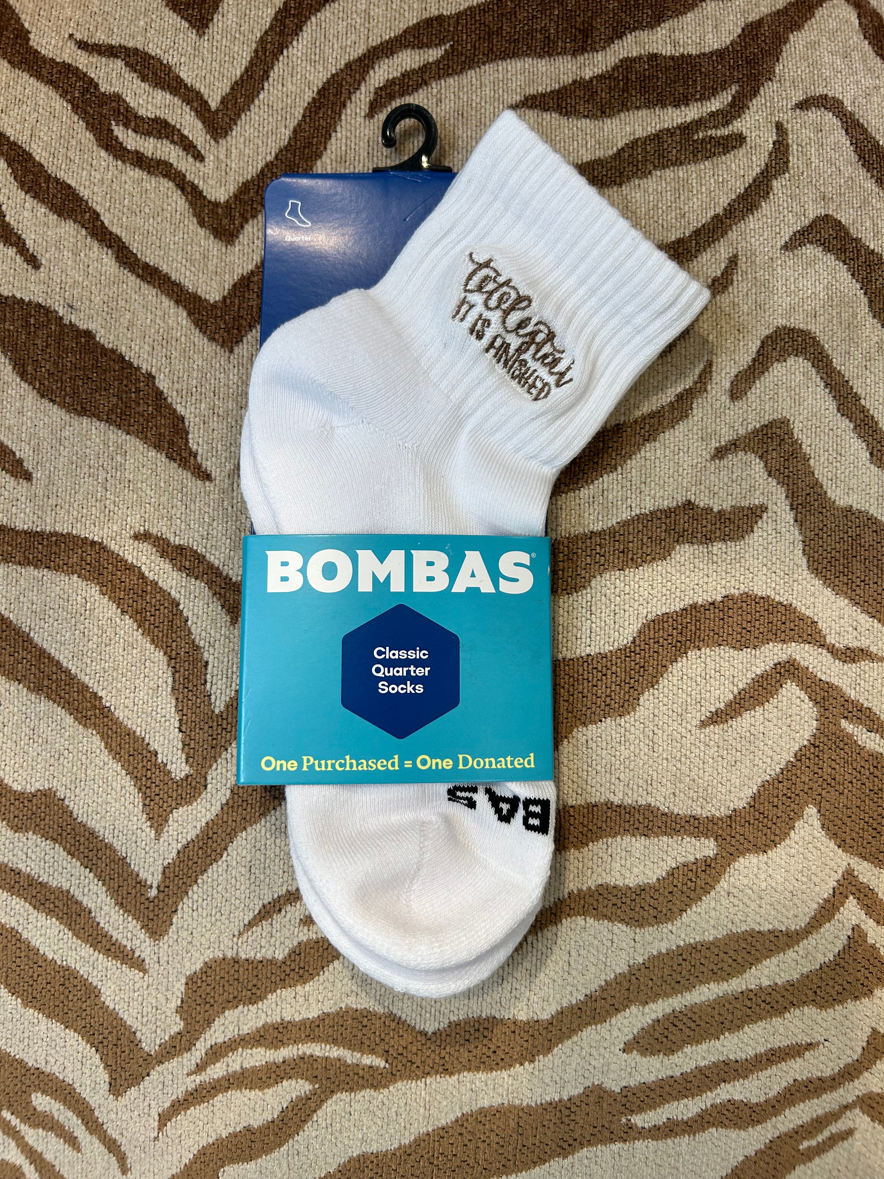 Bombas Embroid Quarter Sock