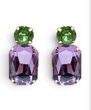 Michael Nash Adelle Light Amethyst & Emerald Earrings