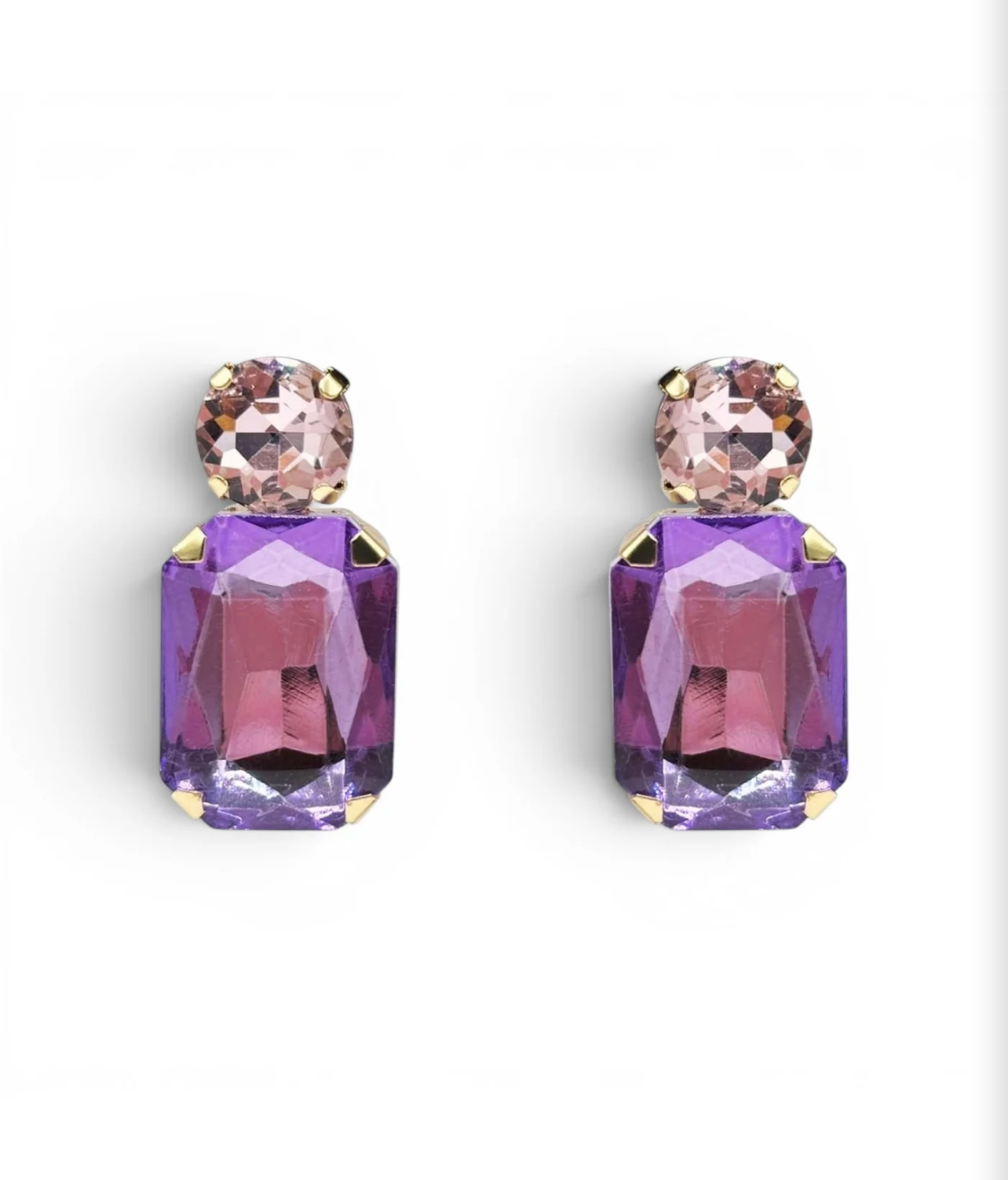 Michael Nash Adelle Rose-Light Amethyst Earrings
