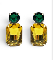 Michael Nash Adelle Topaz & Emerald Earrings