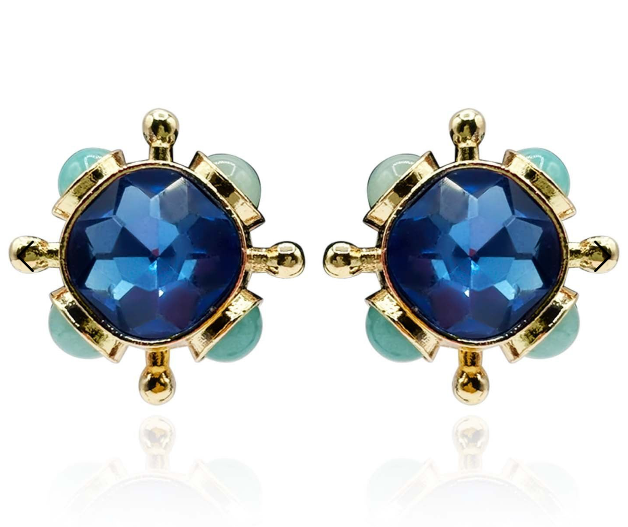Michael Nash Antonella Sapphire/Adventurine Earrings