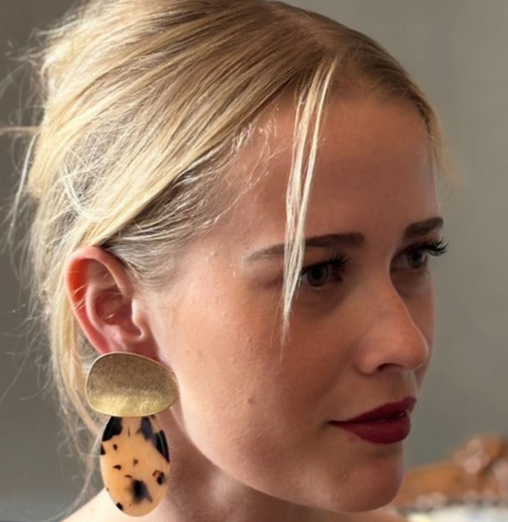 Michael Nash Chiara Gold & Tortoise Earrings