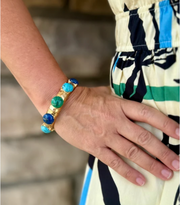 Michael Nash Flora Turquoise & Malachite Bracelet