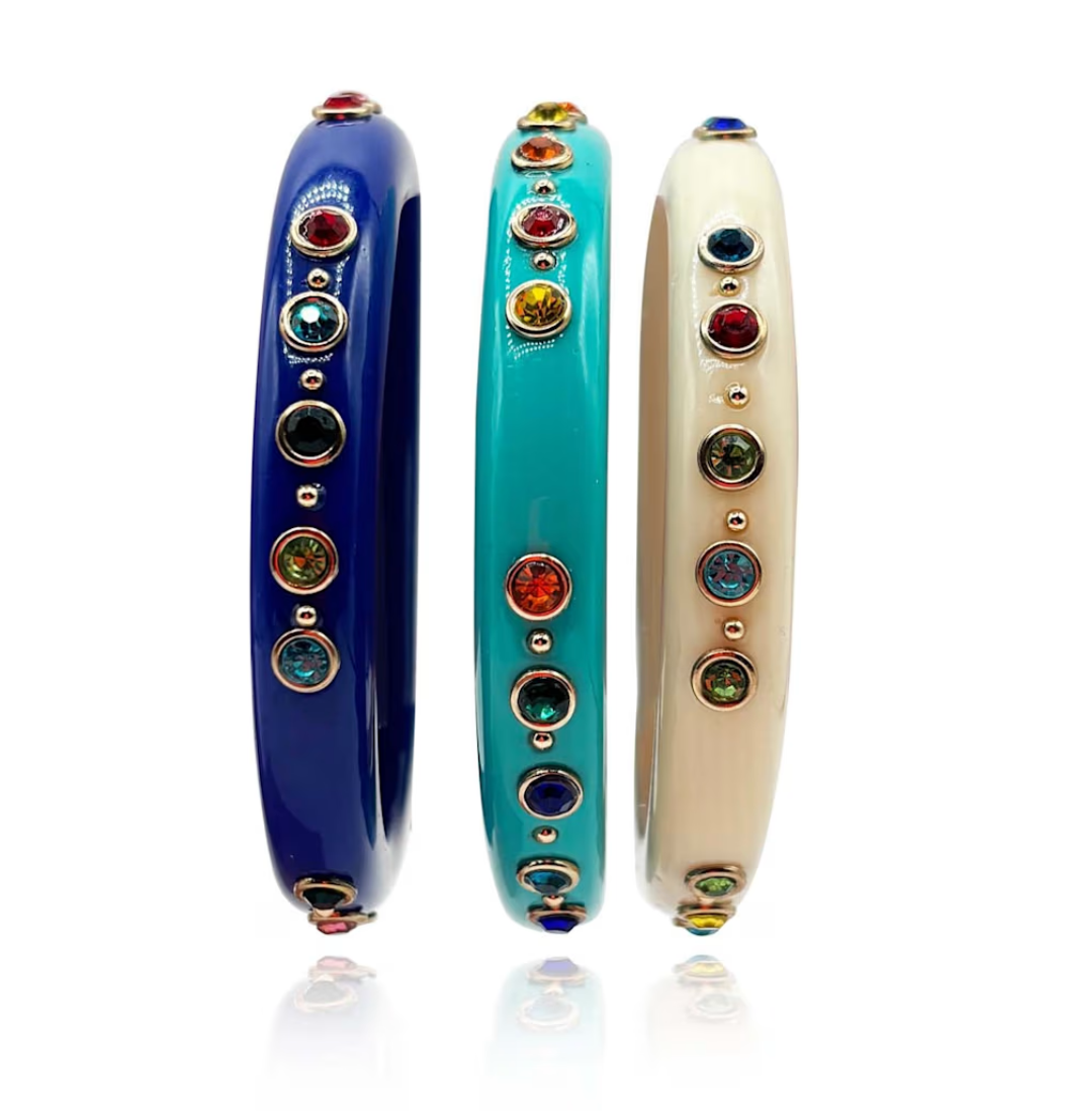 Michael Nash Navy Resin Studded Bangle