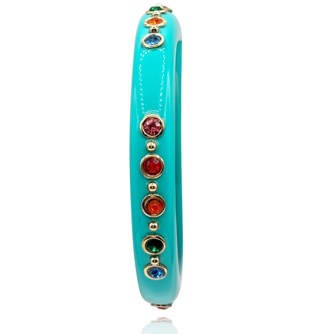 Michael Nash Holland Turquoise Resin Studded Bangle