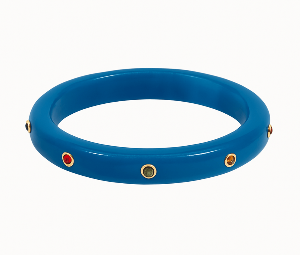 Michael Nash Kristen Cerulean Blue Studded Bangle