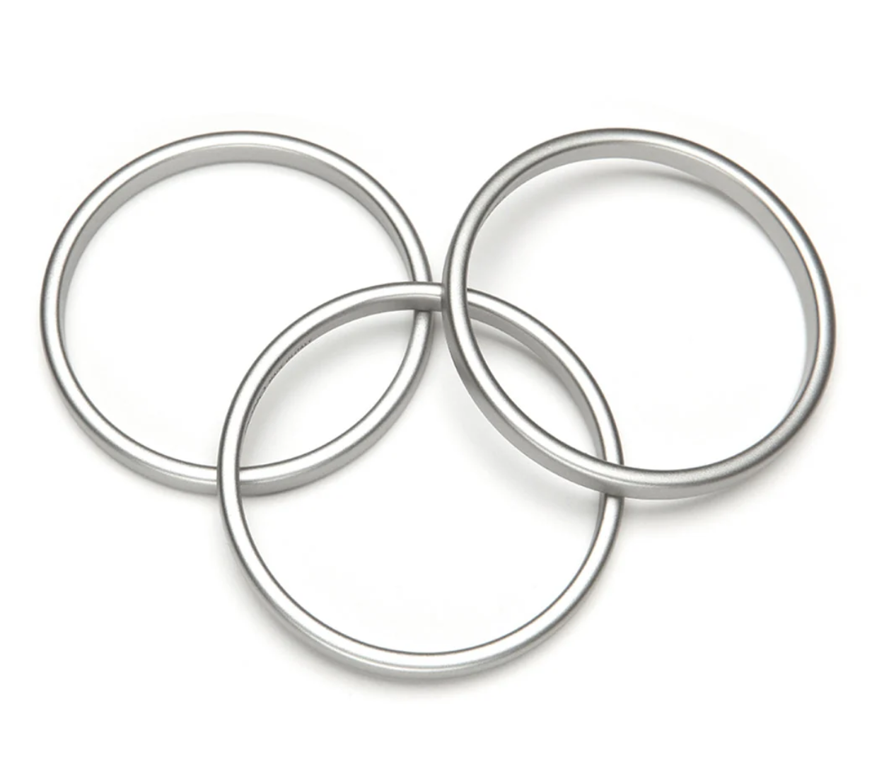 Pono P2075B Twiggy Barile Bangle Set of 3 Silver