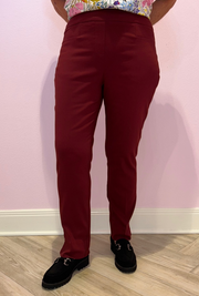 Renuar R1542 E730H Woven Pant Cabernet