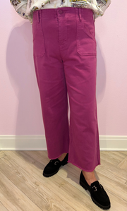 Renuar R11021 E2008S Woven Pant Boysenberry