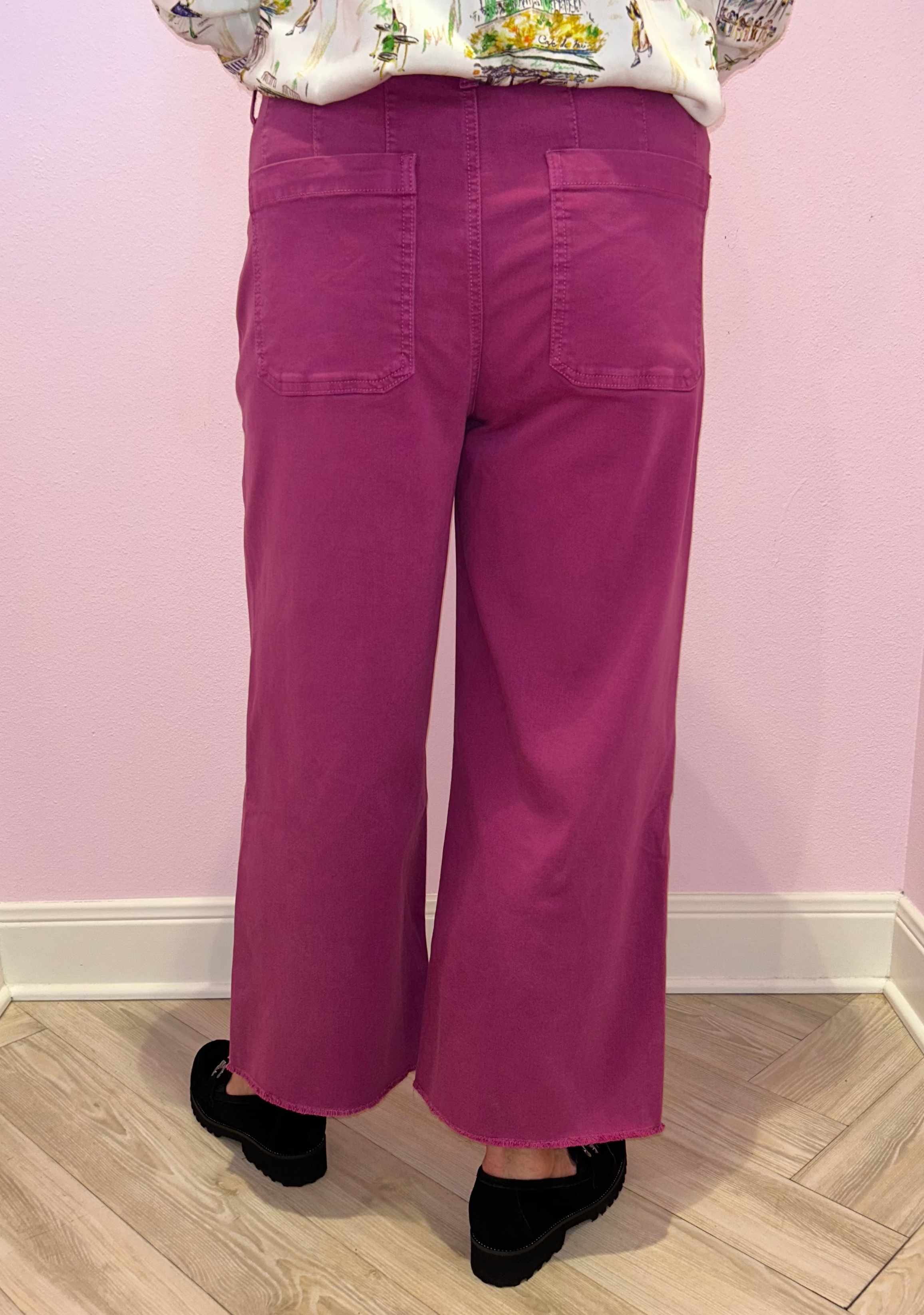 Renuar R11021 E2008S Woven Pant Boysenberry