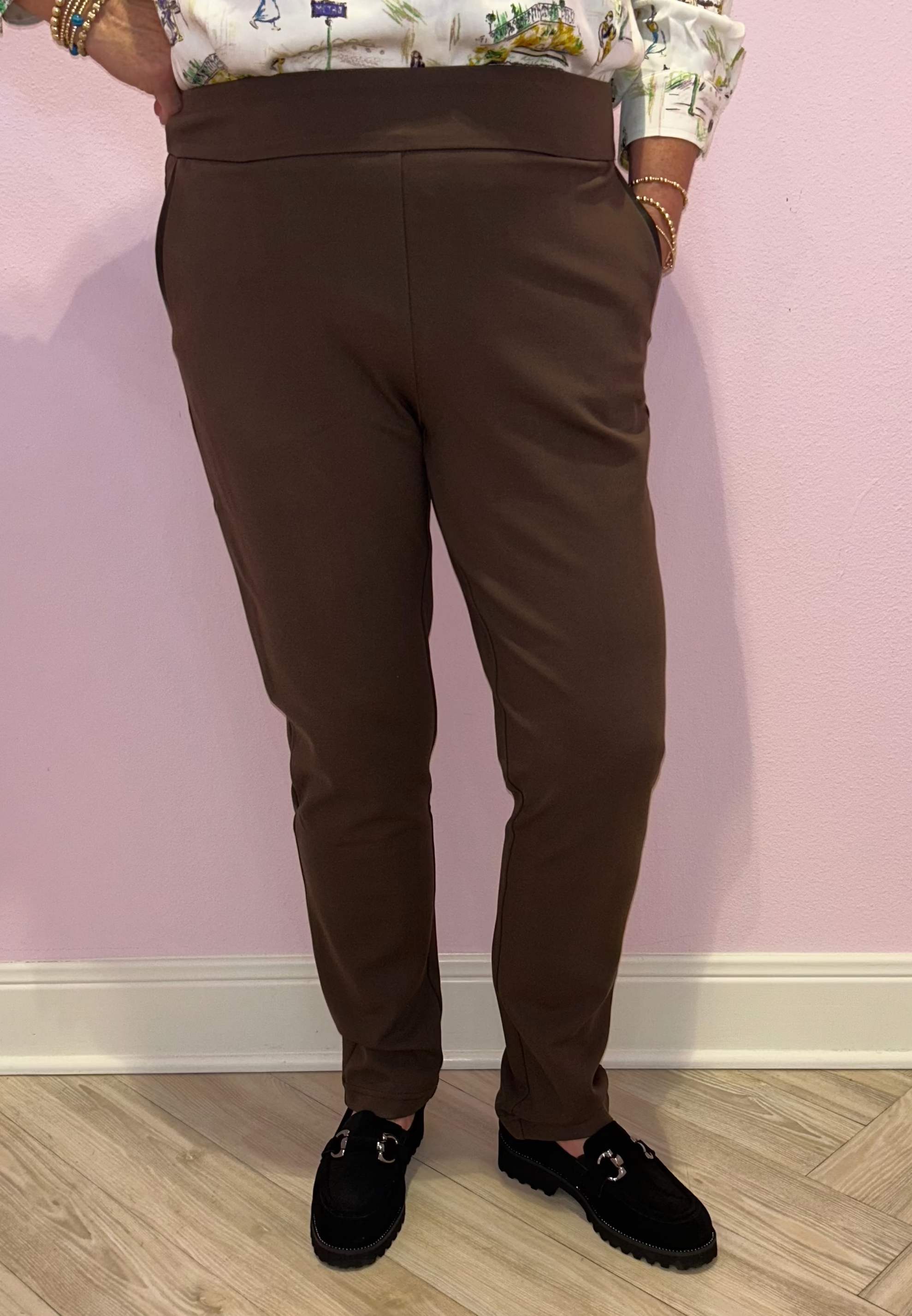 Renuar R1911 E906S Knit Pant Chocolate