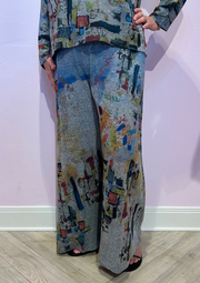 Inoah B262T wide palazzo pants Cookie Delight