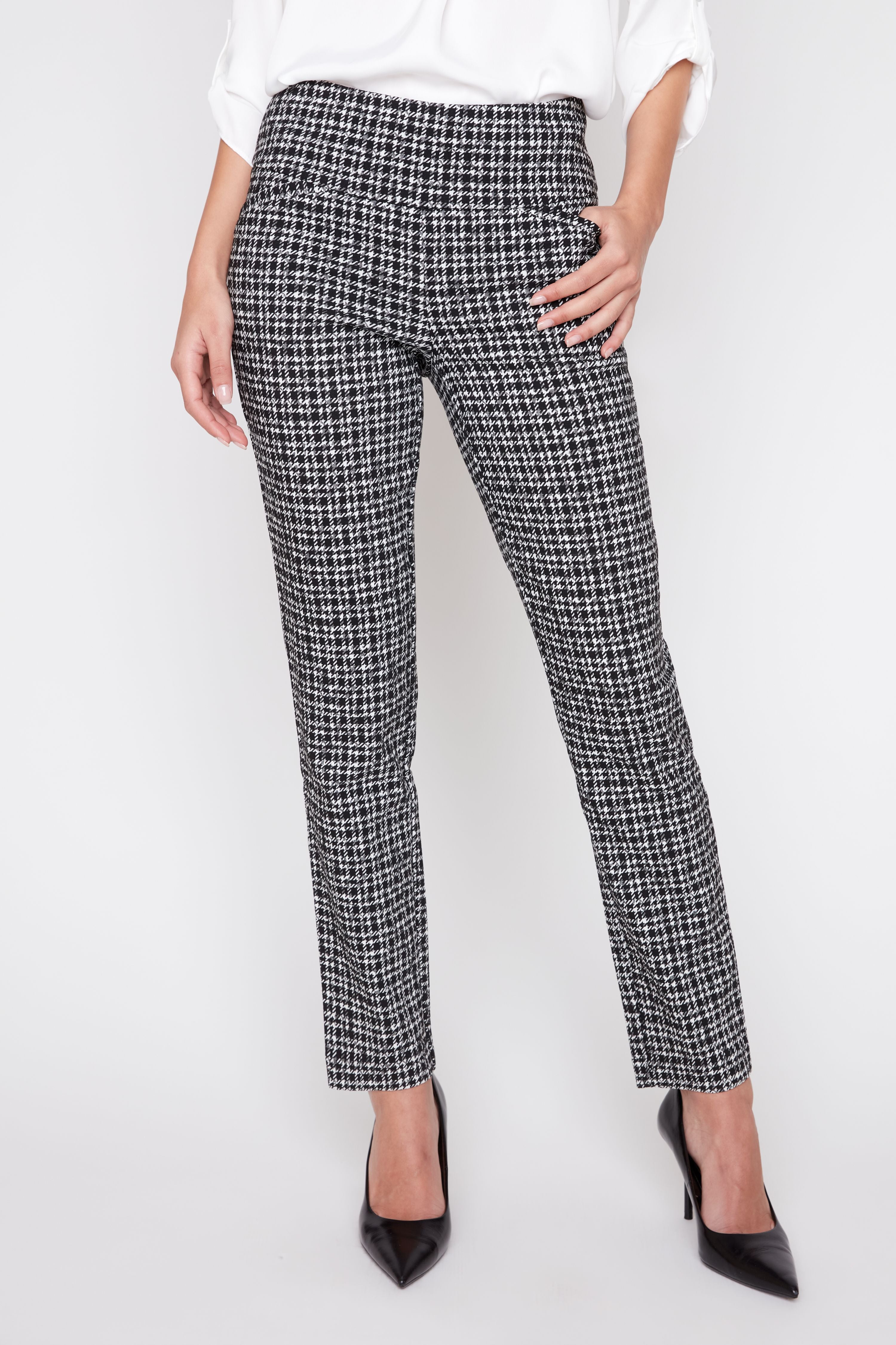 Renuar R11030 E3046 Knit Pant Black Comb