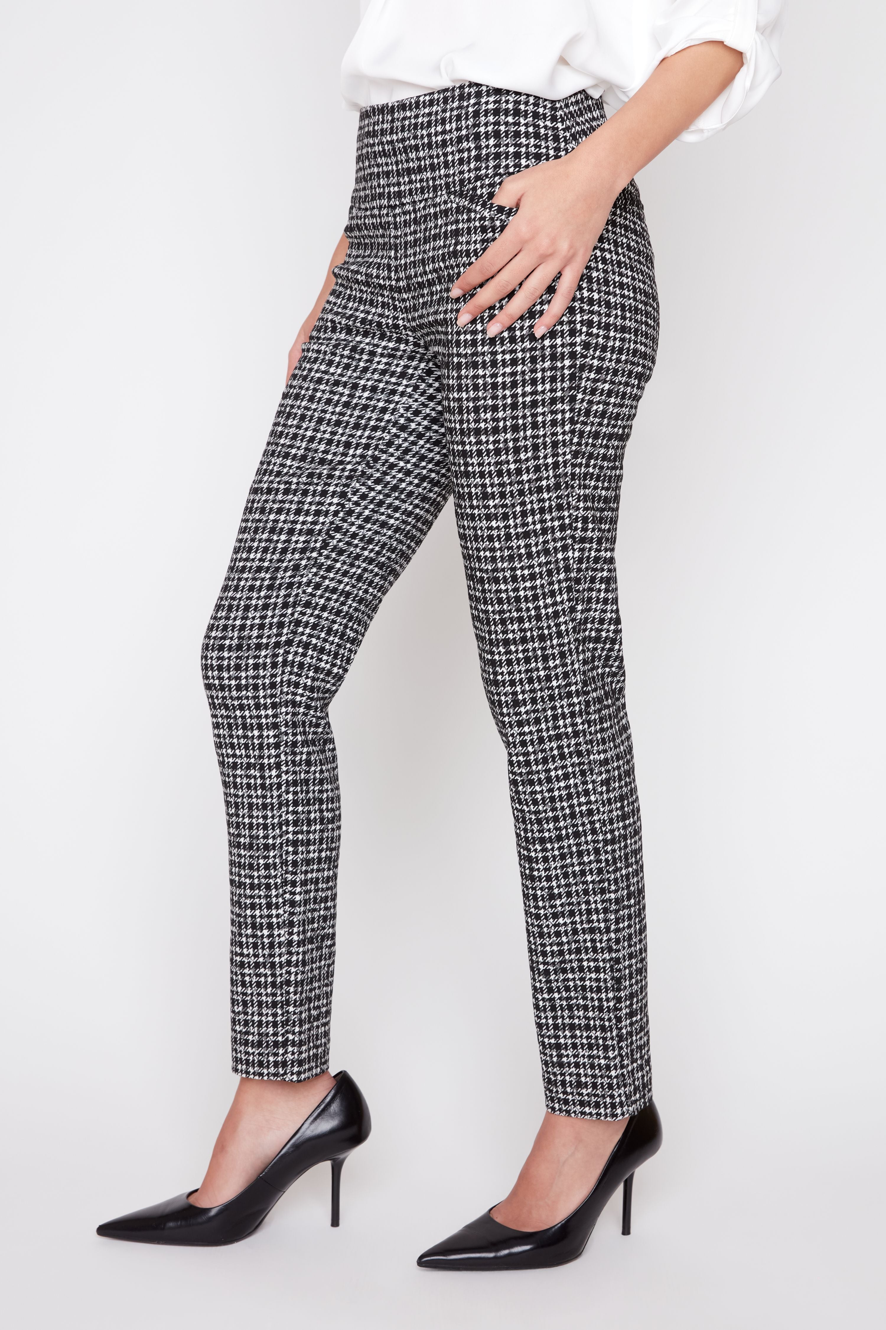 Renuar R11030 E3046 Knit Pant Black Comb