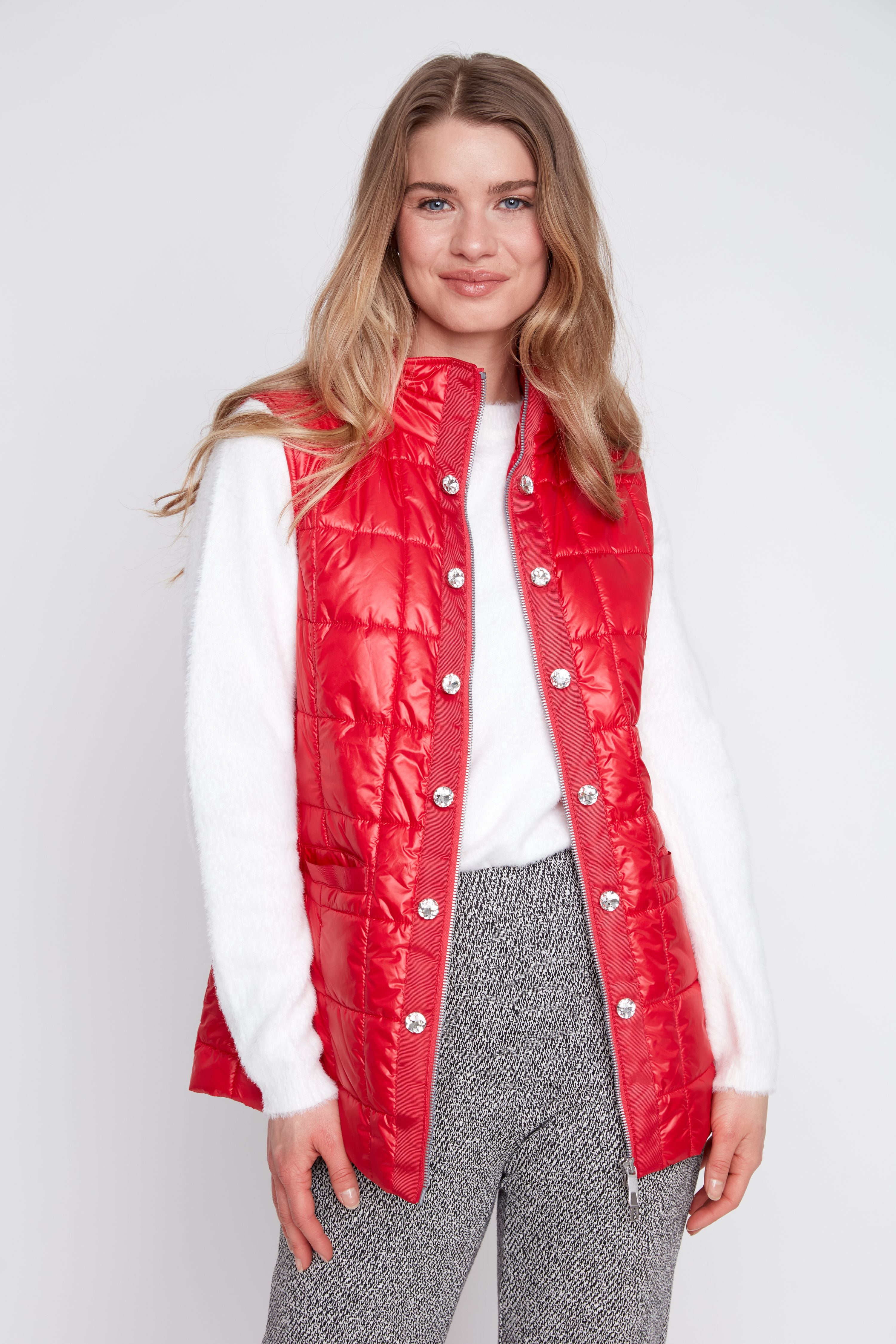 Renuar R3907L E3034 Woven Vest Lipstick