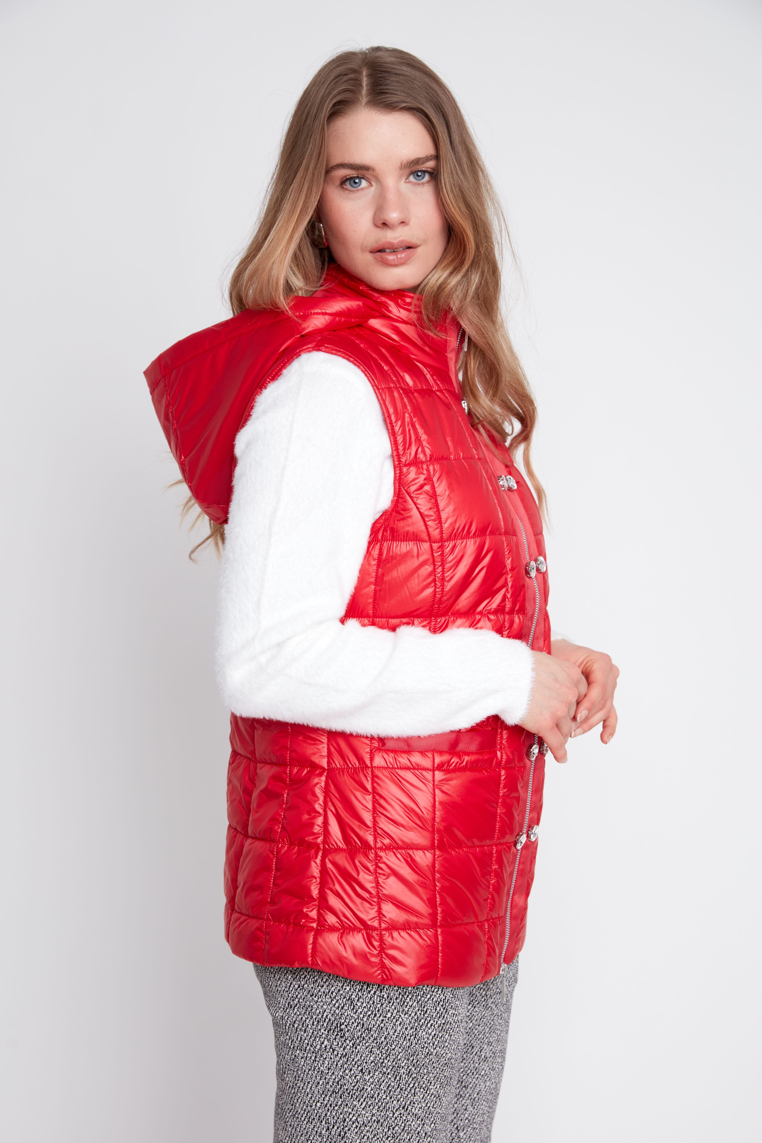 Renuar R3907L E3034 Woven Vest Lipstick